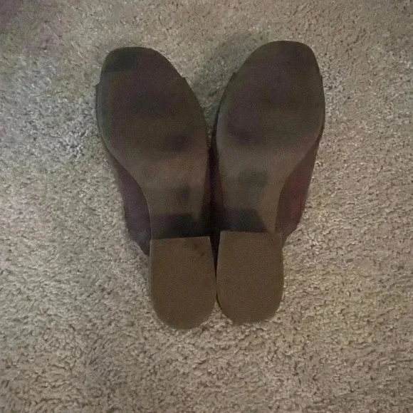 Brown Wedge Mules - Picture 4 of 5